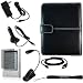 Ultimate Sony Reader eBook Touch Edition PRS-600 Bundle Pack: Black Leather Cover Case, eBook LED Light, USB 2in1 Data Cable, Car Charger, Wall Charger, and Screen Protector with 4-Inch TsirTech Hand Strap