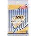 BIC Round Stic Ball Pen, Medium Point (1.0 mm), Blue, 10-Count