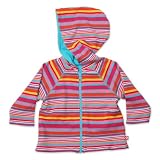 Zutano Baby-girls Infant Multi Stripe Reversible Zip Hoodie