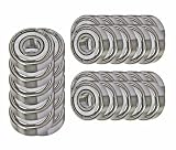 30 Bearing 608ZZ 8x22x7 Shielded Greased Miniature Ball Bearings