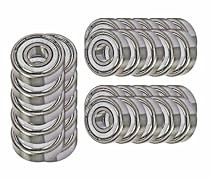 30 Bearing 608ZZ 8x22x7 Shielded Greased Miniature Ball Bearings
