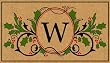 Monogram Holiday Coir Mat - W Monogram Holiday Coir Mat - W