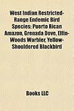 West Indian Restricted-Range Endemic Bird Species: Puerto Rican Amazon, Grenada Dove, Elfin-Woods Warbler, Yellow-Shouldered Blackbird-