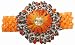 New Cheetah Print Daisy Rhinestone Flower Hair Bow with Soft Stretch Crochet Headband ~ Assorted Colors