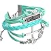 JOVIVI® Charm Owl Cross Best Friend Infinity Leather Multilayer Bracelet-- Light Blue