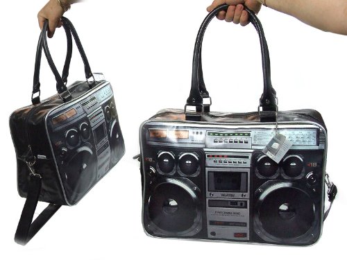 Present Time Ghetto Blaster Weekend Bag with Photo Print