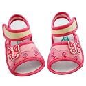 Very cute X.WAWA infant girls pink sandal shoes. Very comfortable shoes features with small flower appliques and a big butterfly on top. High quatlity velcro closure for secure fit and easy on/off.
