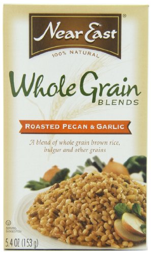Near East Whole Grain Blends, Roasted Pecan & Garlic, with Brown Rice and Bulgur, 5.4oz Box