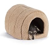 Best Friends by Sheri Pet Igloo in Sherpa, Beige, 17"x13"x12"