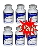 Magnesium Citrate (90 Capsules) - Dietary Supplement 6 Pack