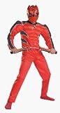 Boys Small Jungle Fury Red Muscle Power Ranger Costume (4-6)