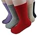 LLS Women's 2 Pairs Extra Thick Cashmere Wool Socks Plain Color Size 7-9