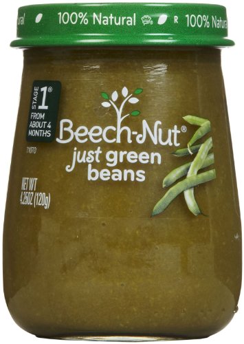 Beech-Nut Just Naturals Stage 1 Purees-Green Beans-4.25 Oz-10 Pack