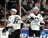 Sidney Crosby & Mario Lemiuex Pittsburgh Penguins NHL 8x10 Photograph Changing of the Guard