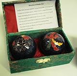 Chinese Healthy Balls #40555 (Blue with Phoenix Bird and Dragon)