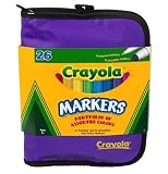 Crayola 26ct. Marker Portfolio with Neon Purple Pouch