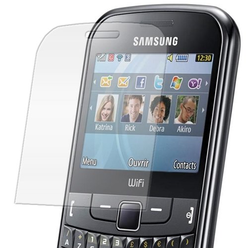 Xylo ClearICE Anti Scratch LCD Screen Cover Film Protectors for the Samsung Ch@t 335 / Chat S3350 Mobile Phone. With Free MicroFibre Cleaning Cloth for Easy Application.