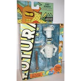  Futurama Toynami Series 8 Action Figure Chef Bender Includes Exclusive Roberto BuildABot Part