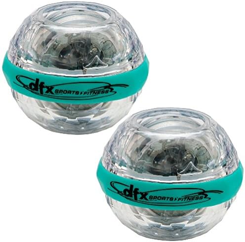 (Set/2) Lighted Gyro Powerball Exercisers Strengthen Forearms, Wrist & Hands