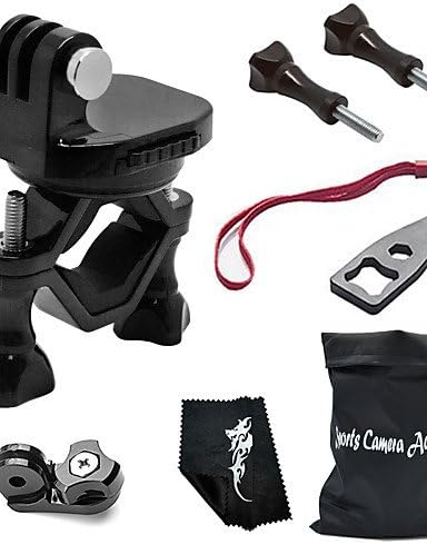 360 Degree Rotating Bike Clamp Mount Kit For All Gopro Hero Camera/SJCAM/Xiaoyi-Black[B]