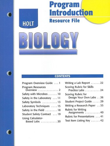 Holt Biology Resource File: Program Introduction