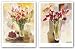 Red Calla Lilies and Red Roses In Crystal Vase Set by Yona 22