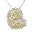 Tressa Sterling Silver Hammered Goldtone Heart with CZ Accent Necklace