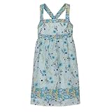 Girls' Xhilaration Twin Print Cross Back Dress - Blue