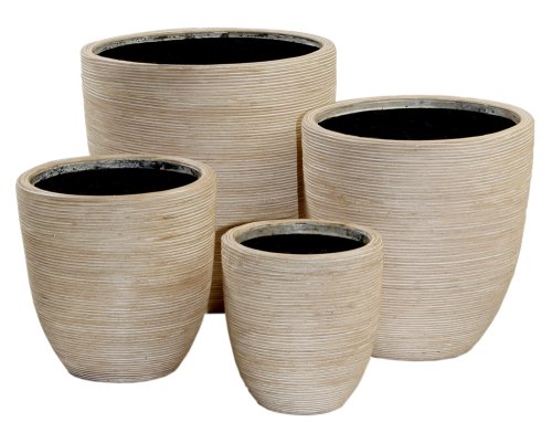 Siena Garden 652216 Topfsatz Derby 4er creme Polyrattan, rund Preisvergleich