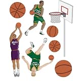Instant Murals Basketball Wall Transfer Stickers - Sports Balls and Players