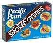 Pacific Pearl Smoked Oysters in Spring Water, 3.75-Ounce Cans (Pack of 12)