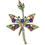 Jewelry : Gold Plated Resting Dragonfly Animal Pin