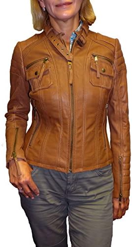 MICHAEL Michael Kors Women's Zip Front Leather Jacket