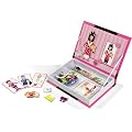 Janod 4505546 - Magnetbox M�dchen, 34 Magnete, 8 Kleidungs-Karten