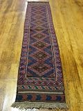 1'10 x 8'9 Red Hand Knotted Wool Sumak Runner Rug