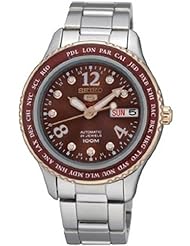 Seiko 5 Sport Automatic Brown Dial Two-tone Stainless Steel Ladies Watch SRP370