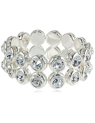 Kenneth Cole New York "Holiday Boxed" Crystal Bead Two-Row Stretch Bracelet in Gift Box, 7.5"