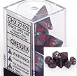 Chessex Velvet Black/red 7 piece dice set