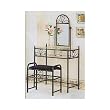 Black Heart Shape Vanity Set By Coaster