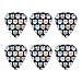 Colorful Owls Cute Pattern Novelty Guitar Picks Medium Gauge - Set of 6