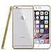 iPhone 6 6s Case, Akiko [Slim Cushion] iPhone 6 6s (4.7)Shock-Absorbing Bumper Case with Clear Back Panel Protective Cover- Retail Packaging - Clear / Champagne Gold
