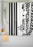 Produkt-Bild: Wenko 19222100 Duschvorhang 180 x 200 Ornamento Nero Polyester