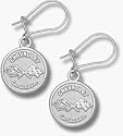 1/2" Chevy Corvette C1 Round Logo Dangle Earrings - Sterling Silver Jewelry
