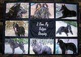 I Love My Belgian Sheepdog Personalized Photo Tote Bag Navy Blue