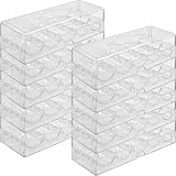Trademark Poker Clear Acrylic Chip Trays and Covers Set of 10 Chip Tray