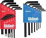 Eklindツール18点セットスタンダード・アンド・メトリック六角キー10518