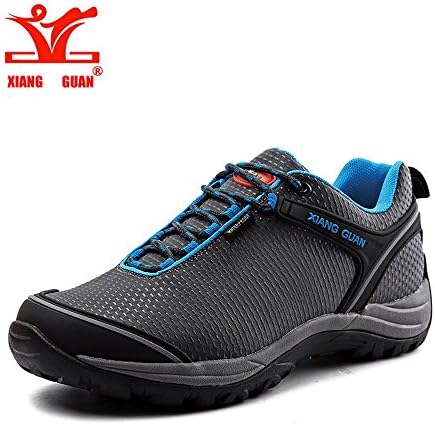 Mens Breathable Outdoor Waterproof Hiking Shoes - Hiking Boots Grey