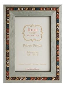 Italian Wooden Picture Frame, Rainbow Border
