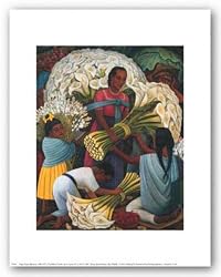 The Flower Vendor by Diego Rivera 8"x10" Art Print Poster