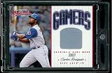 2002 Donruss Originals Gamers Carlos Delgado Game Worn Jersey #ed/500 Toronto Blue Jays Baseball Card - Mint Condition - In Protective Screwdown Case!